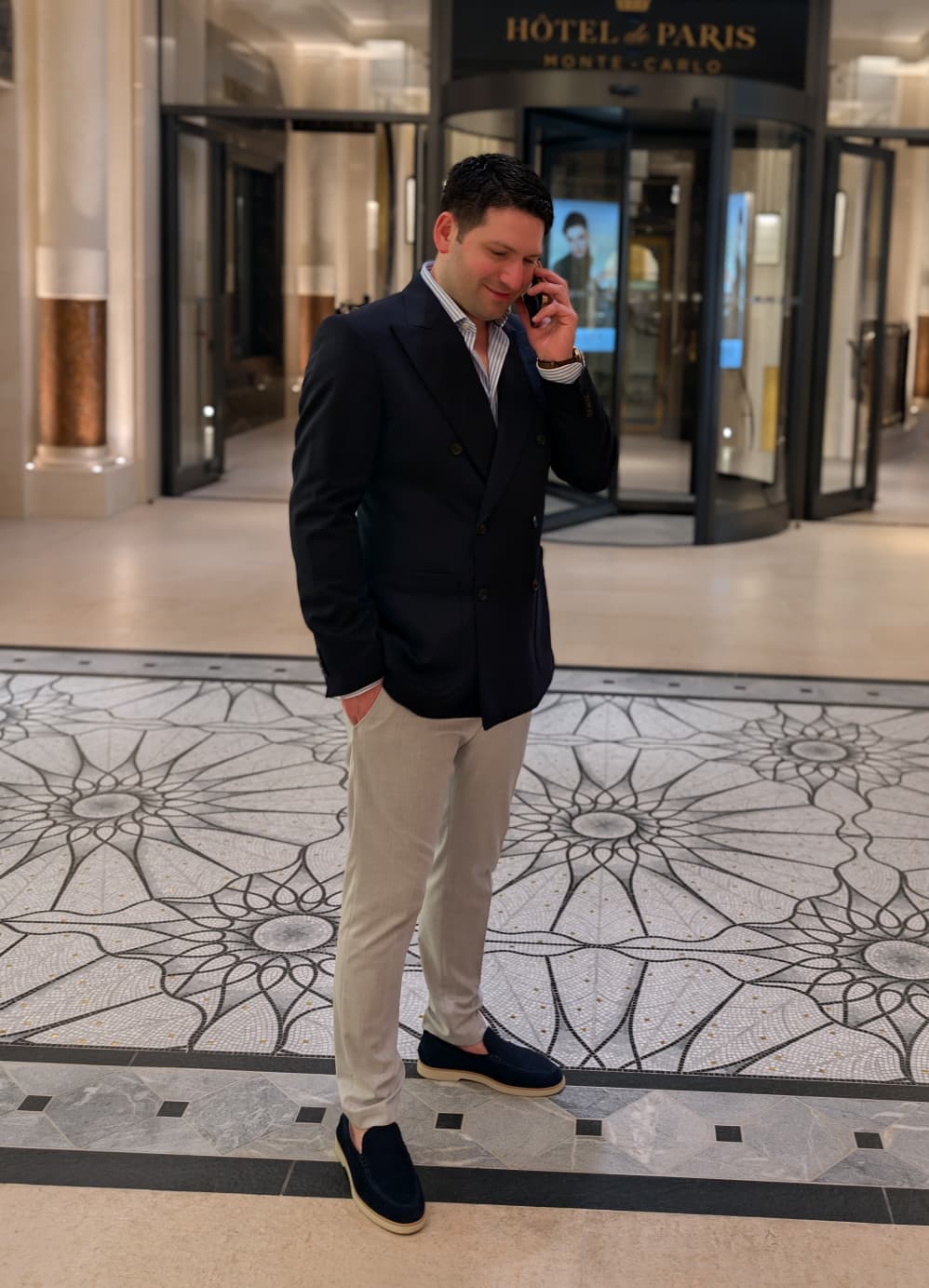 Mr. Kohen at Hotel de Paris, Monte Carlo